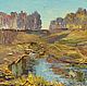 картина маслом осенний пейзаж Каменное. Картины. КАРТИНЫ МАСЛОМ Дмитрия Ревякина. Ярмарка Мастеров.  Фото №5
