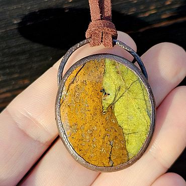 Украшения ручной работы. Ярмарка Мастеров - ручная работа Кулон с серпентином. Handmade.