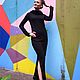 Платье черное с воротником-капюшоном повседневное, Платья, Москва,  Фото №1