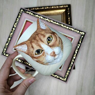 Посуда ручной работы. Ярмарка Мастеров - ручная работа Кружка "Питомец по фото". Handmade.