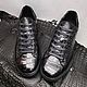 Sneakers classic crocodile leather, in black. Training shoes. SHOES&BAGS. My Livemaster. Фото №5