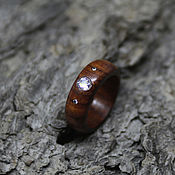 Украшения handmade. Livemaster - original item Copy of Copy of Wooden ring with emerald. Handmade.