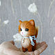 Котик. Игрушка валяная из шерсти, Войлочная игрушка, Москва,  Фото №1