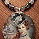 Medallion: Actress pendant-necklace made of agate. Locket. juliaChernysheva. Online shopping on My Livemaster.  Фото №2