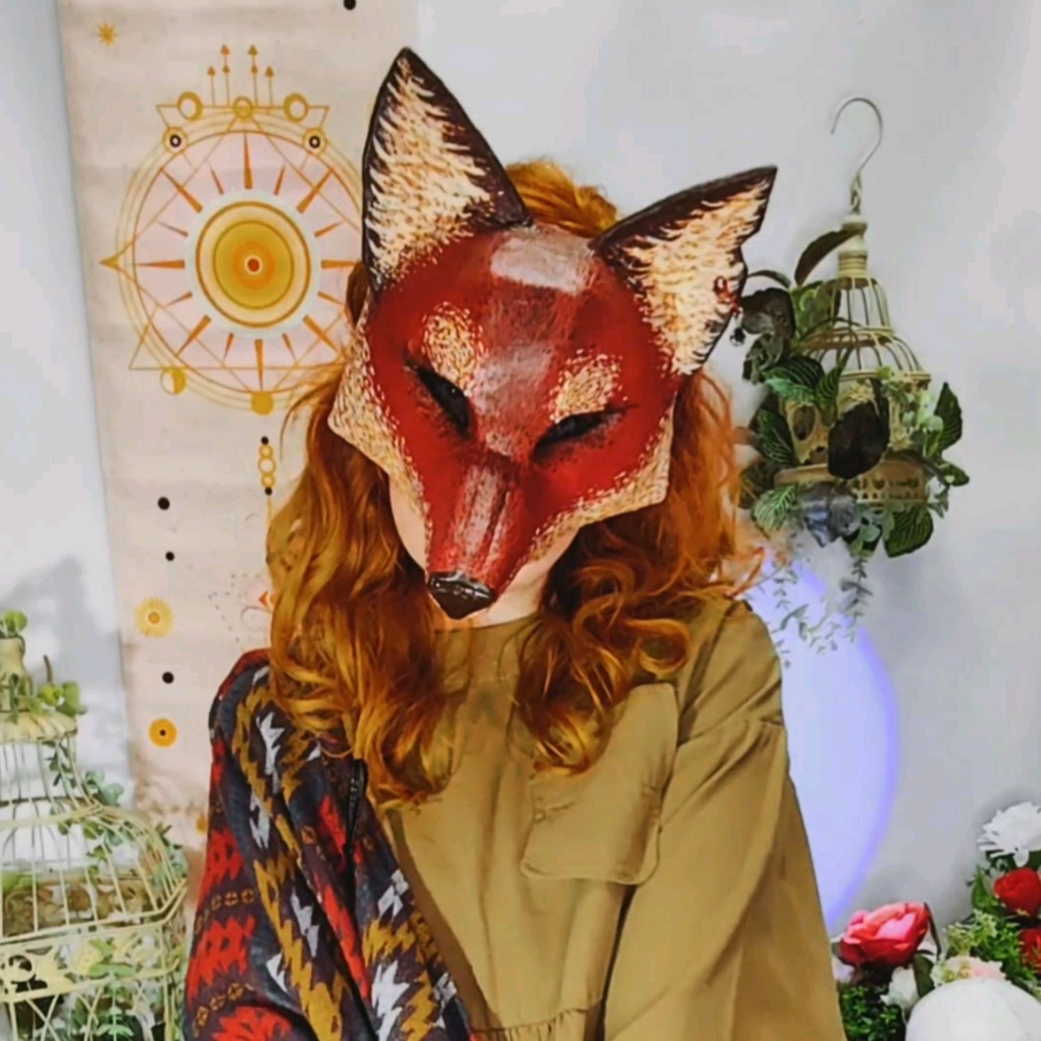 Геометрическая маска лисы