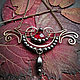 Collar de cobre 'Musa Oscura' con hematita. Gótico colgante, Necklace, Ulan-Ude,  Фото №1
