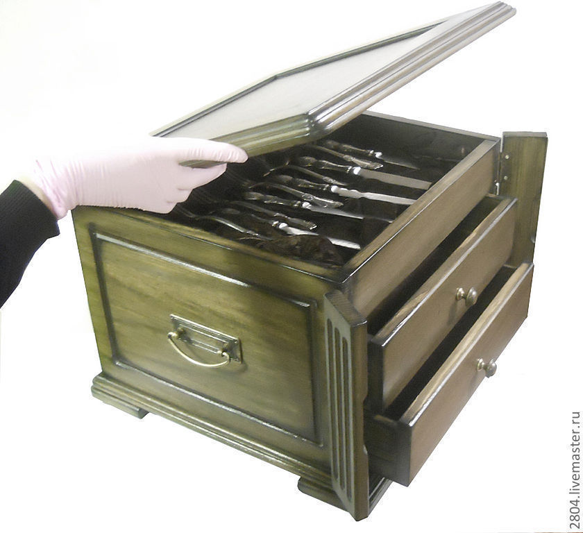 Ящик для столовых приборов ручной работы – заказать на Ярмарке Мастеров .