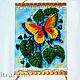 Panels with butterflies, stained glass, fusing glass, glass painting, Stained glass, Odessa,  Фото №1