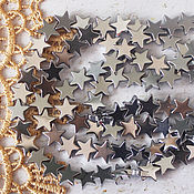 Материалы для творчества handmade. Livemaster - original item Beads 8mm Hematite Silver Star. Handmade.