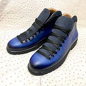 Обувь ручной работы handmade. Livemaster - original item Men`s boots, insulated, made of genuine leather and nubuck.. Handmade.