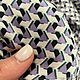  Satin viscose geometry. Fabric. AVS -dressshop. Online shopping on My Livemaster.  Фото №2