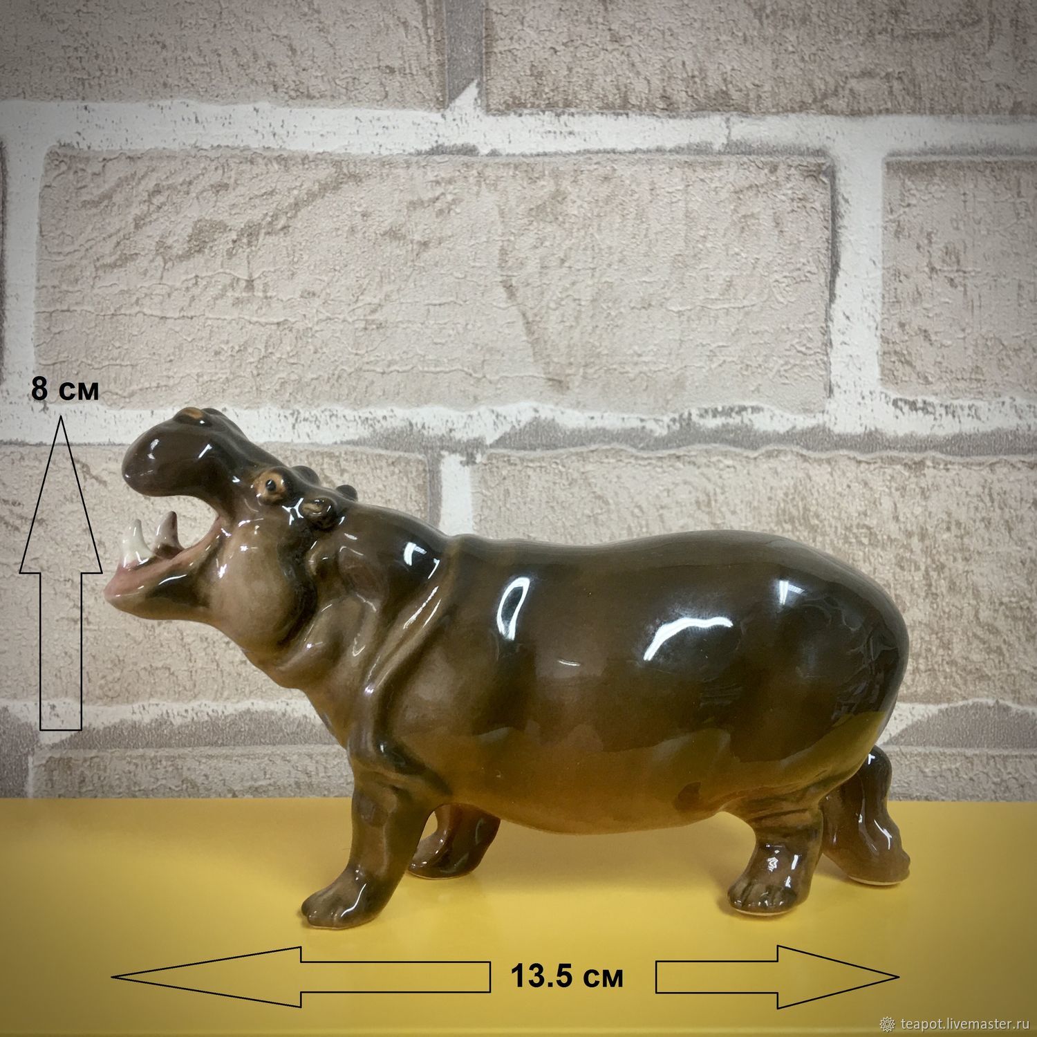 Hippopotamus : author's statuette, Figurines, Moscow,  Фото №1