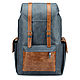 Hannibal leather backpack (blue and brown). Backpacks. Russian leather Guild. My Livemaster. Фото №5