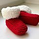 Пинетки новогодние для детей 0-3 месяцев. Пинетки. Baby Booties. Ярмарка Мастеров.  Фото №6