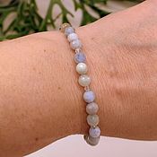 Украшения handmade. Livemaster - original item Delicate bracelet natural aquamarine cut. Handmade.