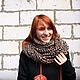 Шерстяной снуд крупной вязки "Рок-н-ролл" в два оборота. Снуды. IRINA GRUDKINA Handmade Knitwear. Ярмарка Мастеров.  Фото №11