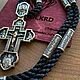 Гайтан серебряный крест. Комплекты украшений. Silver.krd. Интернет-магазин Ярмарка Мастеров.  Фото №2