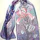 Batik scarf 'Irises and butterflies', Scarves, Yaroslavl,  Фото №1