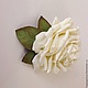 Barrette brooch White rose, Brooches, Moscow,  Фото №1