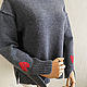 Свитер оверсайз "С любовью", кашемир+ меринос. Свитеры. FAVORITE KNITWEAR (Наталья). Ярмарка Мастеров.  Фото №9