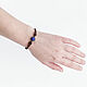 Order Lapis lazuli Bracelet blue Brown Natural Stone thin Bracelet. Macrame jewelry - gnezdo_kukushki. Livemaster. . Braided bracelet Фото №3