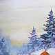 Зимний пейзаж маслом природа зима 20х30. Картины. Живописная лавка. Ярмарка Мастеров.  Фото №5