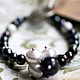 Bracelet No. №4 - black, white pearl, amethyst. Bead bracelet. Soaphand-made. Online shopping on My Livemaster.  Фото №2