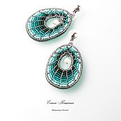 Украшения handmade. Livemaster - original item Turquoise Lagoon Earrings. Handmade.
