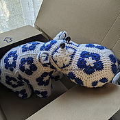 Куклы и игрушки handmade. Livemaster - original item Izya handmade knitted Hippo toy. Handmade.