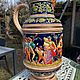 Order Handmade jug 'Merry Bacchus', ceramics, Germany. Dutch West - Indian Company. Livemaster. . Vintage interior Фото №3