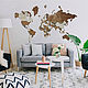 Заказать  Карта мира на стену. Wooden3Dmap. Ярмарка Мастеров. . Карты мира Фото №3