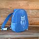Backpack denim female Owl. Backpacks. Handmade shop. Online shopping on My Livemaster.  Фото №2