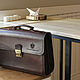 Portfolio: Men's leather briefcase M-4-002-CR, Brief case, Lipetsk,  Фото №1