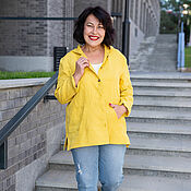 Одежда handmade. Livemaster - original item Linen jacket bright yellow. Handmade.