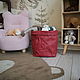 Корзина-мешок для хранения XXL 49*30*30 см./цвет красный. Корзины. ecoideas.shop. Ярмарка Мастеров.  Фото №4