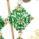 Earrings brush long green emerald glitter. Tassel earrings. elena (luxus-stil). My Livemaster. Фото №5