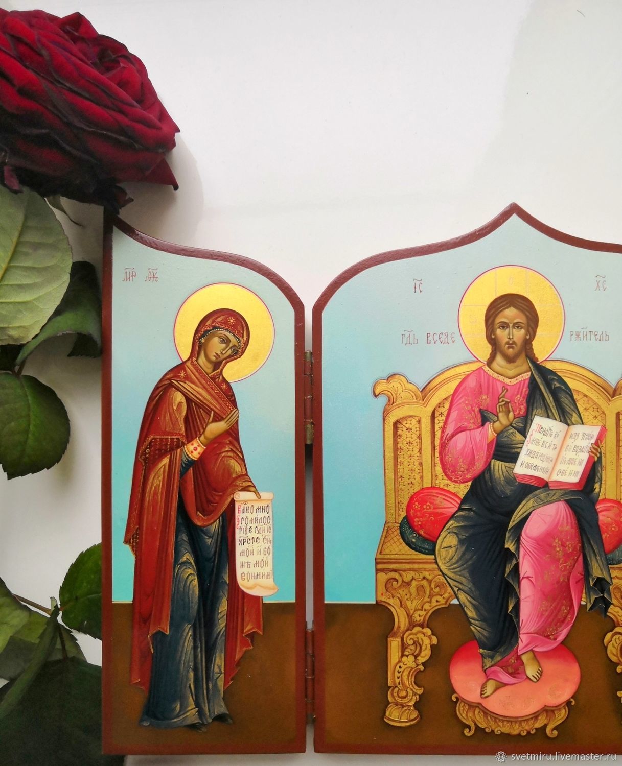 DEESIS. The Lord,The Virgin,John Predtecha.Diptych, Icons, St. Petersburg,  Фото №1