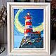 Oil painting 'Bright Lighthouse', framed, Pictures, Nizhny Novgorod,  Фото №1