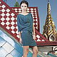 Dress Lotus turquoise blue, Jersey dress, dress warm Angora. Dresses. Voielle. Online shopping on My Livemaster.  Фото №2