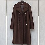 Мужская одежда handmade. Livemaster - original item Men`s long coat Overcoat, wool, edging. Handmade.