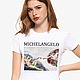Cotton T-shirt ' Michelangelo-The Creation of Adam', T-shirts, Moscow,  Фото №1