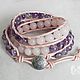 Rose quartz and amethyst bracelet in Chan Luu style. Amulet. Veresk (veresk18). Online shopping on My Livemaster.  Фото №2