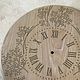 Часы Нежность (дубовая заготовка декупаж). Часы классические. Светлана Шорох (greensad). Интернет-магазин Ярмарка Мастеров.  Фото №2