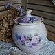 'Rosas delicadas ' - Maceta de cerámica para alimentos, Jars, Ruza,  Фото №1