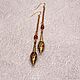 Order Long earrings in oriental style brass Indian rubies golden. Ritasdreams (ritasdreams). Livemaster. . Earrings Фото №3