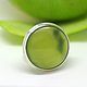 Silver ring with large stone California Vesuvianite, Rings, Moscow,  Фото №1