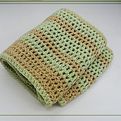 Аксессуары handmade. Livemaster - original item Beige and green scarf Autumn. Handmade.