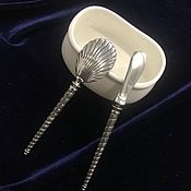 Свадебный салон handmade. Livemaster - original item Set for feeding caviar SHELL (caviar bowl, spoon, butter knife). Handmade.