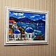 Santorini seascape oil painting. Pictures. Vladyart. My Livemaster. Фото №5