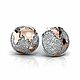 Заказать Серьги «ЗЕМЛЯ» серебро+розовое золото. Burdo jewels. Ярмарка Мастеров. . Серьги-пусеты Фото №3